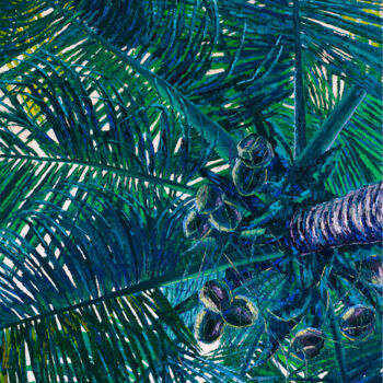 Pittura intitolato "Пальма. Вечер Palm…" da Marianna Chayka, Opera d'arte originale, Olio Montato su Telaio per barella in l…