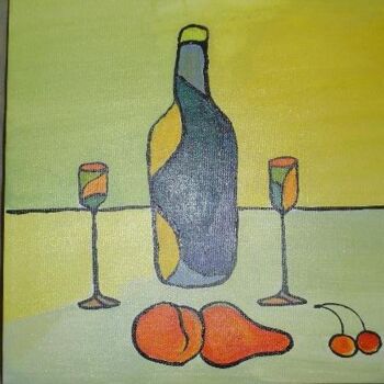 Schilderij getiteld "Wine" door Marianna Chiodo, Origineel Kunstwerk