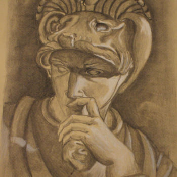 Рисунок под названием "Lorenzo duca di Urb…" - Marianna Farano, Подлинное произведение искусства