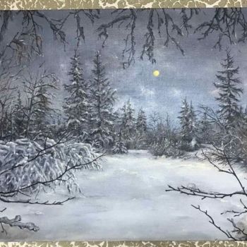 Картина под названием "Картина Зима" - Марианна Климович, Подлинное произведение искусства, Масло