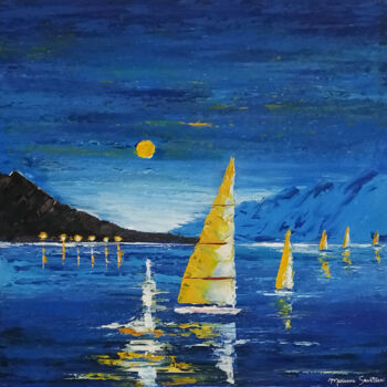 Pittura intitolato "Night Freedom" da Marianna Skartsari, Opera d'arte originale, Acrilico