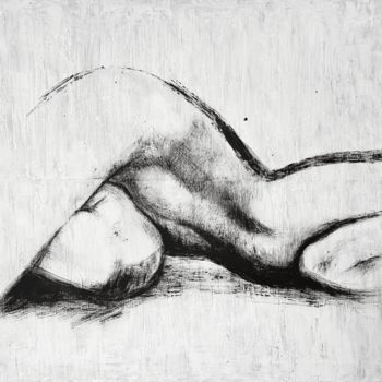 Ζωγραφική με τίτλο "Lying down" από Marianna Yakovleva, Αυθεντικά έργα τέχνης, Ακρυλικό
