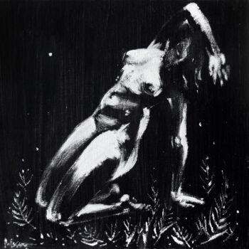 Pintura titulada "NUDE.2 - IN THE GAR…" por Marianna Yakovleva, Obra de arte original, Acrílico Montado en Cartulina