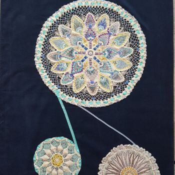 Arte têxtil intitulada "the-big-blue-141-x-…" por Marianne Camus, Obras de arte originais
