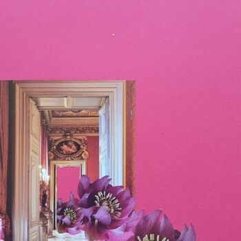 Collagen mit dem Titel "Rose 1" von Marianne Camus, Original-Kunstwerk, Collagen