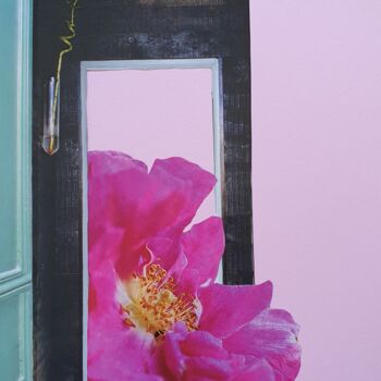 Collages titled "Rose 2" by Marianne Camus, Original Artwork, Collages