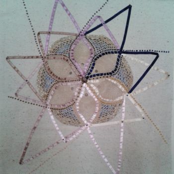 Textile Art με τίτλο "frosty-mandala.jpg" από Marianne Camus, Αυθεντικά έργα τέχνης