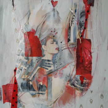 Картина под названием "FANTASME AMOUR ET P…" - Marianne Merle, Подлинное произведение искусства, Коллажи