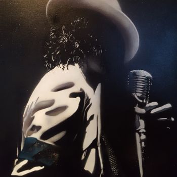 Peinture intitulée "Michael Jackson" par Marianne Wittmann, Œuvre d'art originale, Acrylique