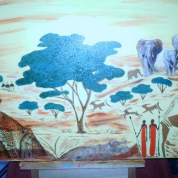 Painting titled "Savana" by Marianne, Original Artwork