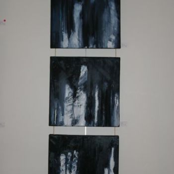 Painting titled "trilogie noire" by Mpb, Original Artwork