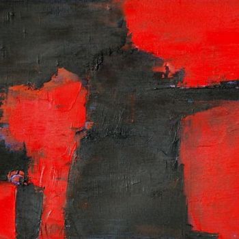 Pintura titulada "l'autre rouge" por Mpb, Obra de arte original