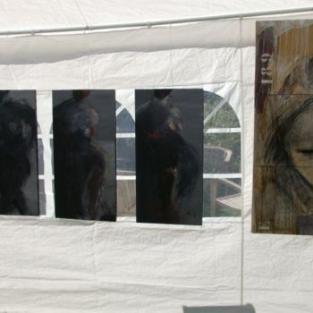 Schilderij getiteld "mon triptyque les 3…" door Mpb, Origineel Kunstwerk