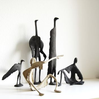 "group of different…" başlıklı Heykel Marianne Roetzel tarafından, Orijinal sanat, Kağıt Parke