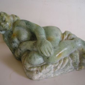 Sculpture intitulée ""Sérénité"--- "Sere…" par Marianne Monnoye-Termeer, Œuvre d'art originale, Pierre