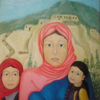 Peinture intitulée "" Kurdes "" par Marianne Monnoye-Termeer, Œuvre d'art originale