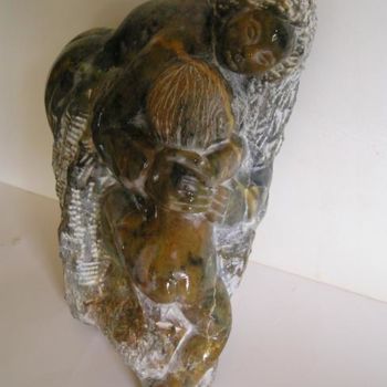 Escultura intitulada "" Tendresse "" por Marianne Monnoye-Termeer, Obras de arte originais, Pedra