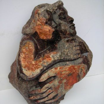 Sculpture titled "" Vagues d'Amour "" by Marianne Monnoye-Termeer, Original Artwork, Stone