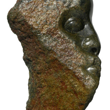 Skulptur mit dem Titel "" AFRIKA "" von Marianne Monnoye-Termeer, Original-Kunstwerk, Stein