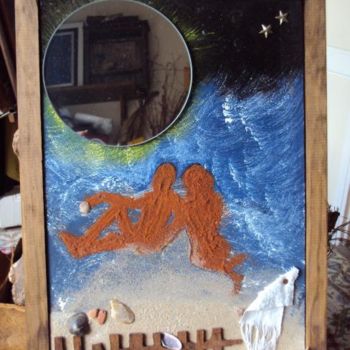Painting titled "Lune de sable" by Marianne Verhée, Original Artwork