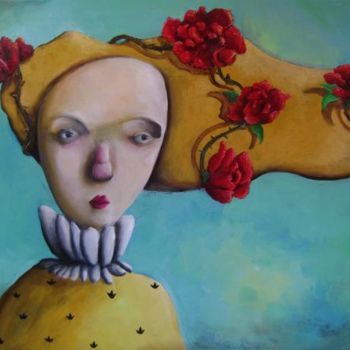 Painting titled "Rosita" by Mariano Sánchez, Original Artwork