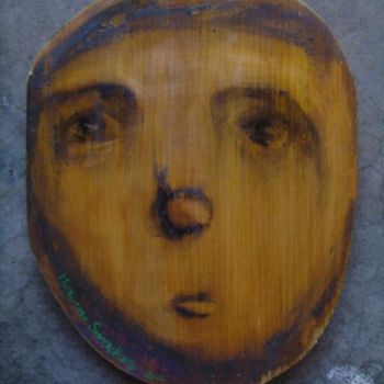 Pintura titulada "cara 3" por Mariano Sánchez, Obra de arte original