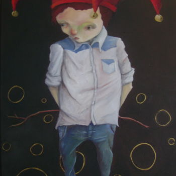 Schilderij getiteld "Fin de fiesta" door Mariano Sánchez, Origineel Kunstwerk, Olie