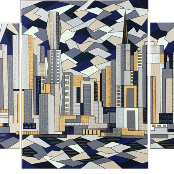 Painting titled "CHICAGO 2" by Galerieamb41, Original Artwork, Acrylic