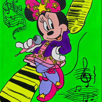 Pittura intitolato "Minnie Singer" da Maria Sabrina Viviani, Opera d'arte originale, Acrilico Montato su Telaio per barella…
