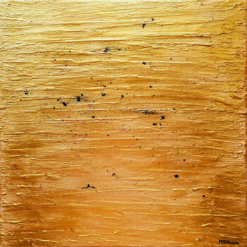 Картина под названием "Gold sand" - Maria Sabrina Viviani, Подлинное произведение искусства, Акрил Установлен на Деревянная…
