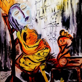 Pintura titulada "DENTRO ME" por Maria Suppa, Obra de arte original, Oleo Montado en Bastidor de camilla de madera