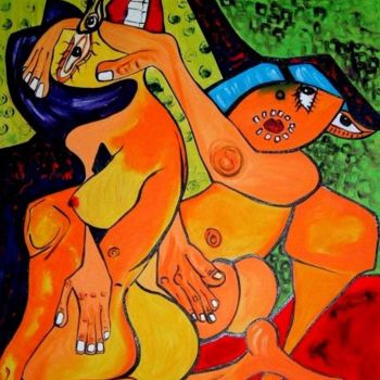 Painting titled "A NUDO" by Maria Suppa, Original Artwork