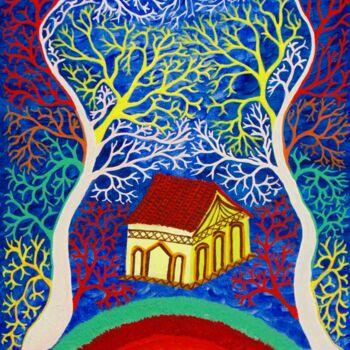 Pintura titulada "il tempio della for…" por Mariateresa Sala, Obra de arte original, Acrílico