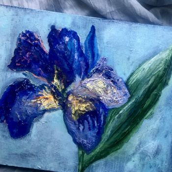 Painting titled "Iris" by Maria Tinkoff, Original Artwork, Oil