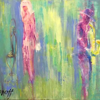 Картина под названием "Rain Music" - Maria Tinkoff, Подлинное произведение искусства, Масло