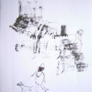 Dibujo titulada "paseo" por Maribel Don, Obra de arte original