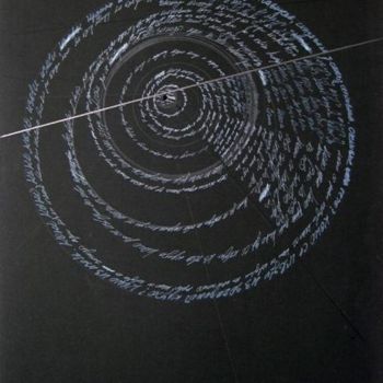 Pintura intitulada "Circular writing ab…" por Marica Radojcic Presic, Obras de arte originais, Óleo