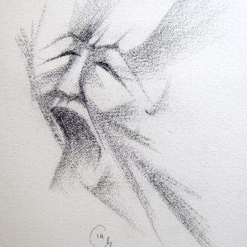 Dibujo titulada "Pourquoi tu tousses…" por Bernard Maricau, Obra de arte original