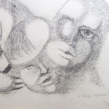 Drawing titled "Trilogie Sagonniene" by Bernard Maricau, Original Artwork