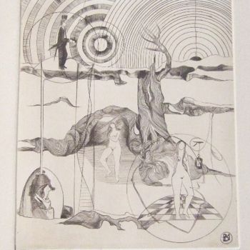 Dibujo titulada "Voyage" por Bernard Maricau, Obra de arte original
