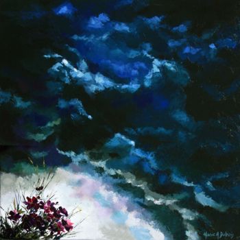 Pittura intitolato "Gris ciel" da Marie A Dubois, Opera d'arte originale, Olio Montato su Telaio per barella in legno