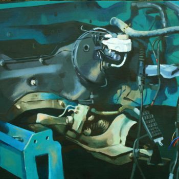 Painting titled "Open Motor" by Marie A Dubois, Original Artwork, Oil