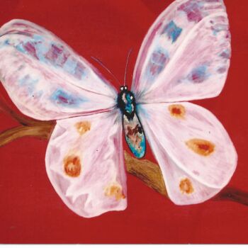Картина под названием "022.jpg papillon" - Marie-Ange Nicaise, Подлинное произведение искусства, Масло