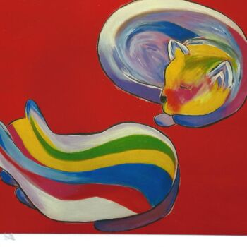 Peinture intitulée "le   tendre repos" par Marie-Ange Nicaise, Œuvre d'art originale, Acrylique