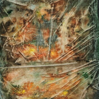Peinture intitulée "-pierres-de-feux-1.…" par Marie-Annick Radigois, Œuvre d'art originale, Aquarelle