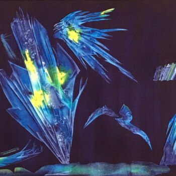 Картина под названием "oniris-princesse-bl…" - Marie-Annick Radigois, Подлинное произведение искусства, Акварель