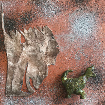 Sculpture intitulée "Exil ou exode via l…" par Marie-Annick Radigois, Œuvre d'art originale, Bronze