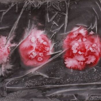 绘画 标题为“rouge et noir” 由Marie-Annick Radigois, 原创艺术品, 水彩