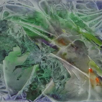 Peinture intitulée "chauve-souris" par Marie-Annick Radigois, Œuvre d'art originale, Aquarelle
