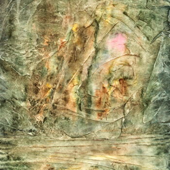 Malerei mit dem Titel "11.12 minéral rose 4" von Marie-Annick Radigois, Original-Kunstwerk, Aquarell
